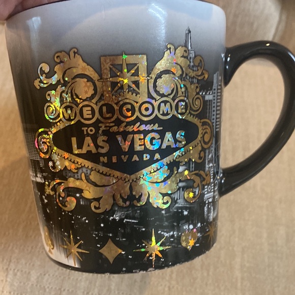 Las Vegas Beautiful Collector Black & Gold Large Coffee Mug LIKE NEW - Picture 7 of 14